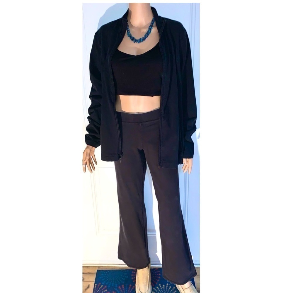 Gap Body Vintage Zip up sweatshirt and Gap stretch pants black XL-XXL